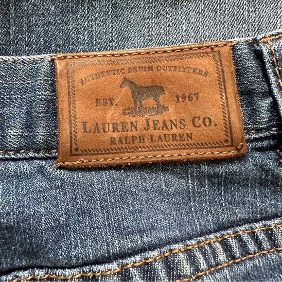 Vintage Lauren Jeans Co. Jeans High Rise Embroidered Accent Boot Cut Denim 10P - Picture 10 of 14